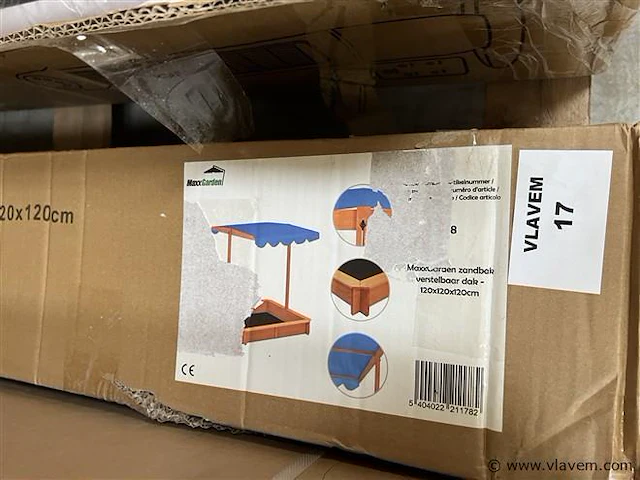 Zandbak, vv. verstelbaar dak - afbeelding 1 van  2