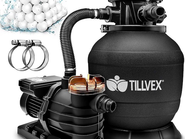 Zandfiltersysteem 10 m³/u + 800g filterballen - afbeelding 1 van  9