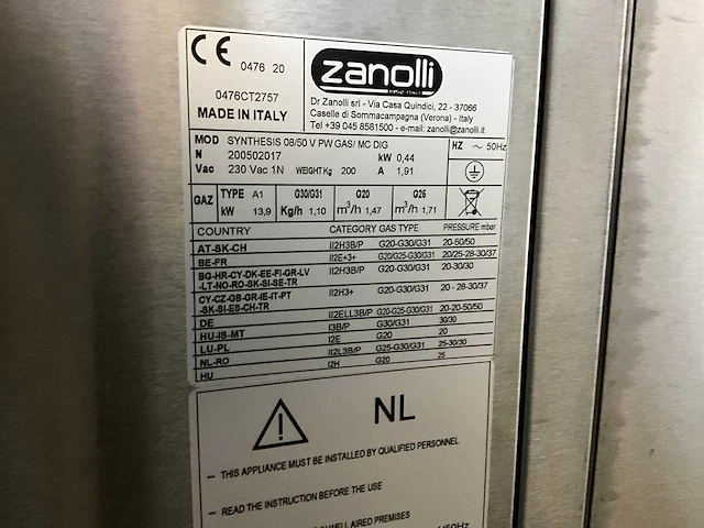 Zanolli synthesis 08/50 v pw pizza-oven - afbeelding 13 van  13