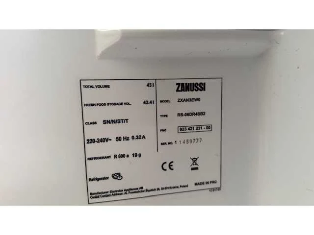 Zanussi - zxan3ew0 - frigo - frigorifique - afbeelding 2 van  2