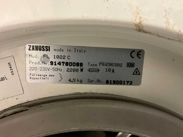 Zanussi fl1022c wasmachine - afbeelding 9 van  11