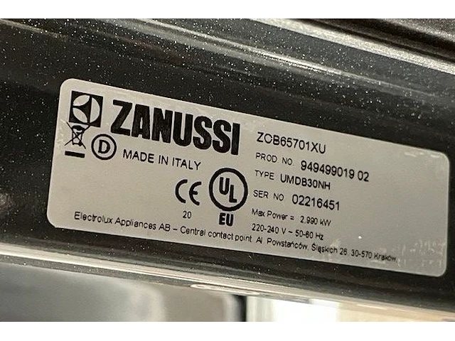 Zanussi inbouw oven - afbeelding 8 van  8