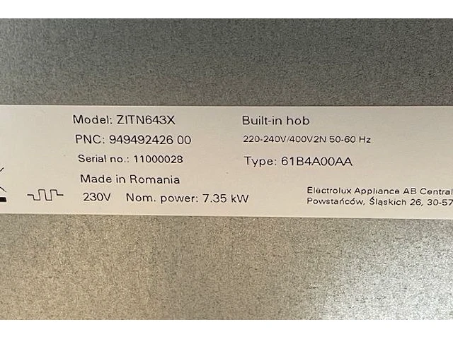 Zanussi inductie inbouw kookplaat - afbeelding 4 van  5