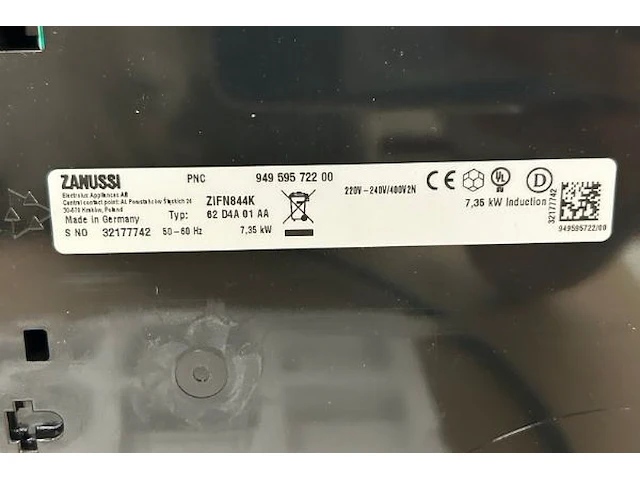 Zanussi inductie kookplaat - afbeelding 4 van  5