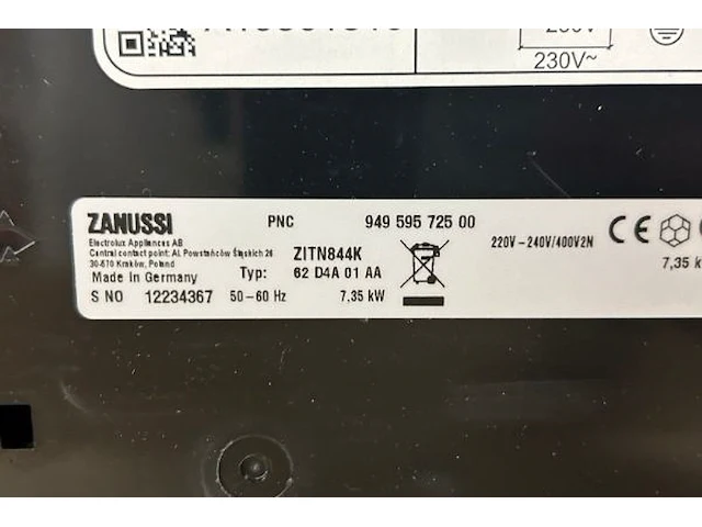 Zanussi inductie kookplaat - afbeelding 5 van  6