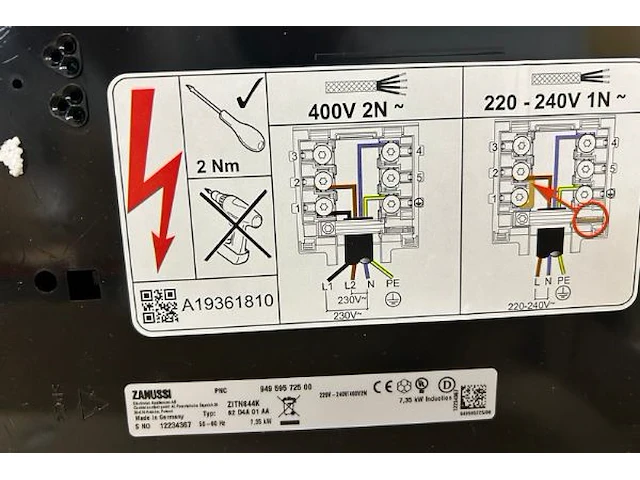 Zanussi inductie kookplaat - afbeelding 6 van  6