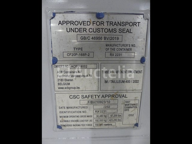 Zeecontainer cf20p-168p-2 - afbeelding 3 van  15