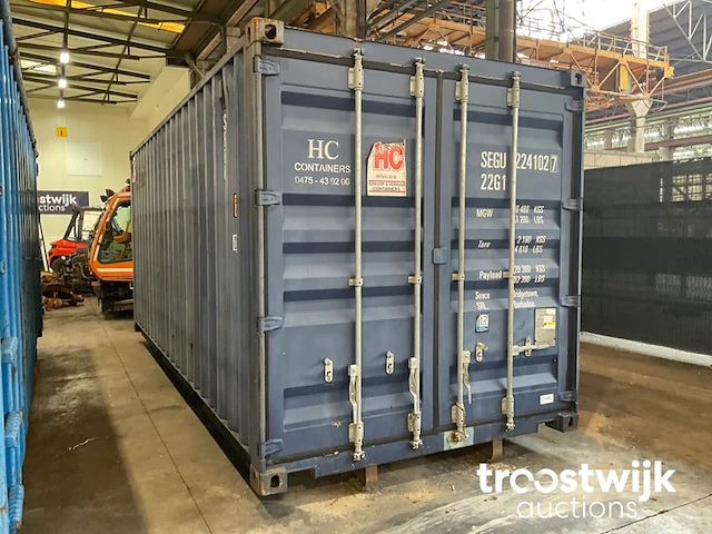 Zeecontainer met containerslede met haak - afbeelding 4 van  6