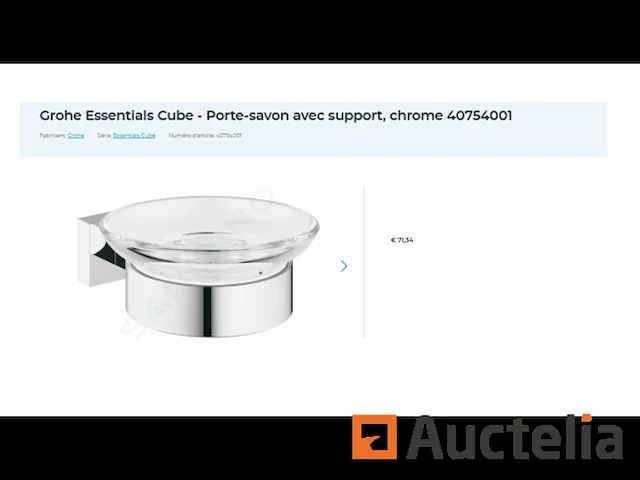 Zeepbakje met grohe stand 40754001 essentials cube - afbeelding 1 van  3