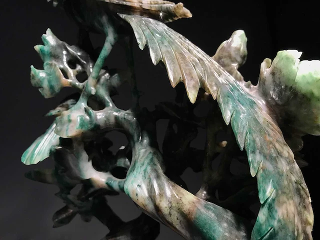 Zeer gedetailleerd delicaat chinese sculptuur van vogels en bloemen - afbeelding 2 van  39