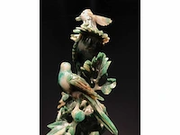 Zeer gedetailleerd delicaat chinese sculptuur van vogels en bloemen - afbeelding 6 van  39