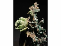Zeer gedetailleerd delicaat chinese sculptuur van vogels en bloemen - afbeelding 8 van  39