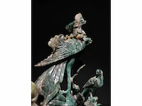 Zeer gedetailleerd delicaat chinese sculptuur van vogels en bloemen - afbeelding 9 van  39