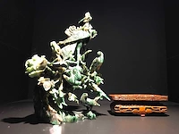 Zeer gedetailleerd delicaat chinese sculptuur van vogels en bloemen - afbeelding 14 van  39