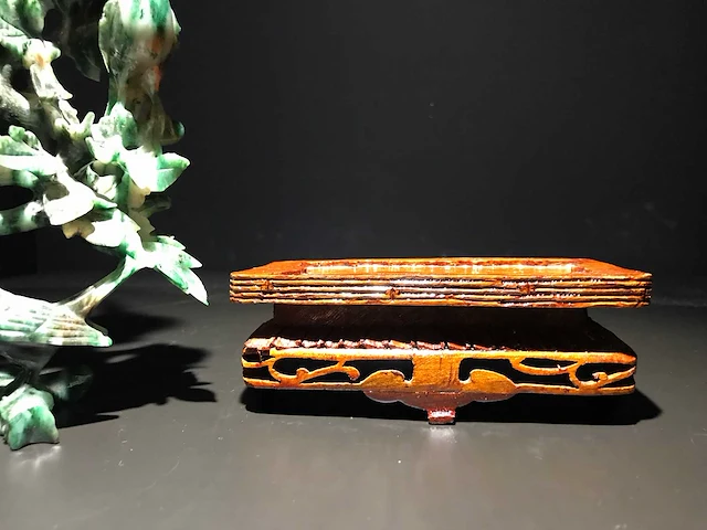 Zeer gedetailleerd delicaat chinese sculptuur van vogels en bloemen - afbeelding 15 van  39