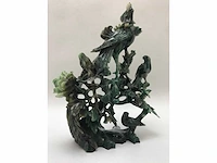 Zeer gedetailleerd delicaat chinese sculptuur van vogels en bloemen - afbeelding 17 van  39