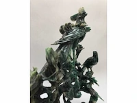 Zeer gedetailleerd delicaat chinese sculptuur van vogels en bloemen - afbeelding 19 van  39