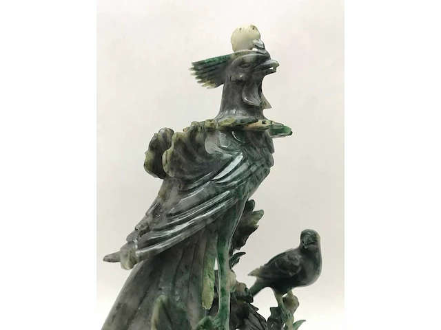 Zeer gedetailleerd delicaat chinese sculptuur van vogels en bloemen - afbeelding 21 van  39