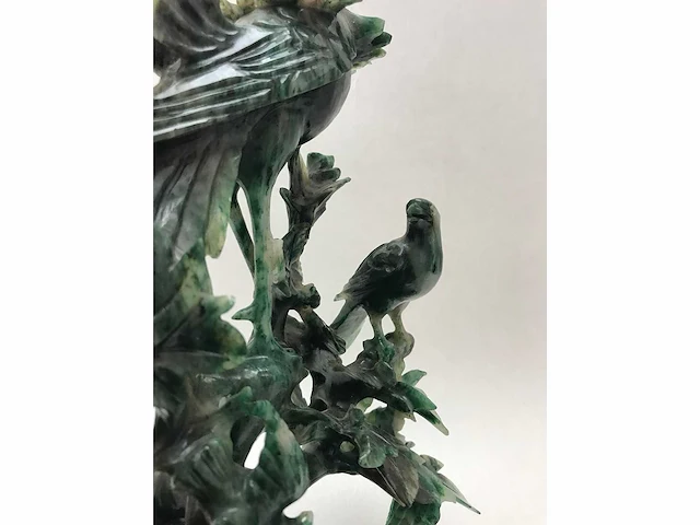 Zeer gedetailleerd delicaat chinese sculptuur van vogels en bloemen - afbeelding 22 van  39
