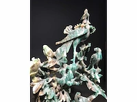 Zeer gedetailleerd delicaat chinese sculptuur van vogels en bloemen - afbeelding 12 van  39