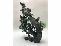 Zeer gedetailleerd delicaat chinese sculptuur van vogels en bloemen - afbeelding 25 van  39