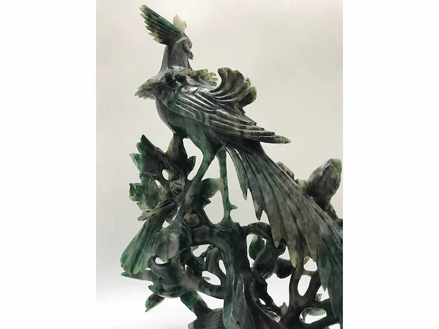 Zeer gedetailleerd delicaat chinese sculptuur van vogels en bloemen - afbeelding 27 van  39