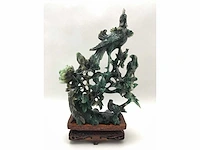 Zeer gedetailleerd delicaat chinese sculptuur van vogels en bloemen - afbeelding 28 van  39