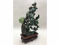 Zeer gedetailleerd delicaat chinese sculptuur van vogels en bloemen - afbeelding 29 van  39