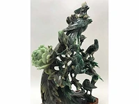Zeer gedetailleerd delicaat chinese sculptuur van vogels en bloemen - afbeelding 30 van  39