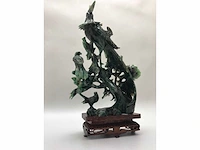 Zeer gedetailleerd delicaat chinese sculptuur van vogels en bloemen - afbeelding 32 van  39