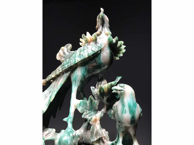 Zeer gedetailleerd delicaat chinese sculptuur van vogels en bloemen - afbeelding 23 van  39