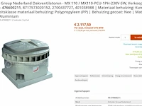 Zehnder - mx110 + ws - 476600011 - dakventilator - afbeelding 1 van  5