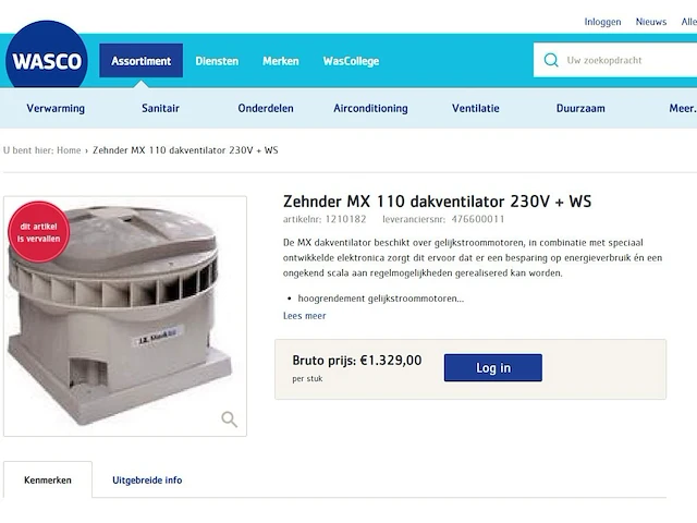 Zehnder - mx110 + ws - 476600011 - dakventilator - afbeelding 2 van  5
