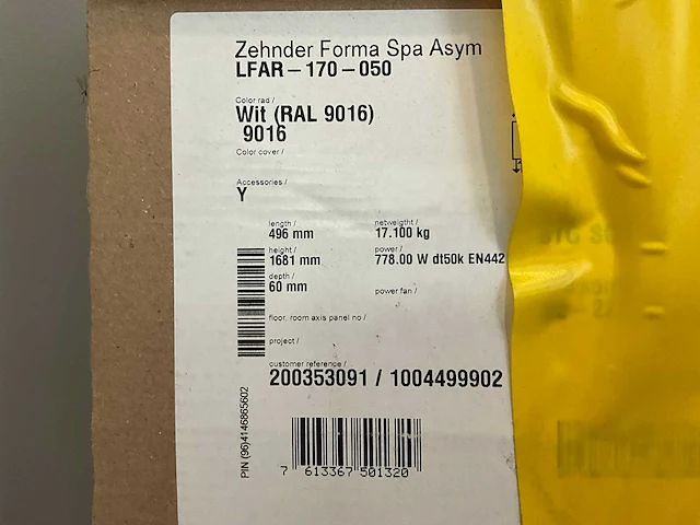 Zehnder forma spa asym radiator - afbeelding 3 van  4