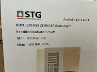 Zehnder roda asym handdoekradiator (2x) - afbeelding 2 van  3