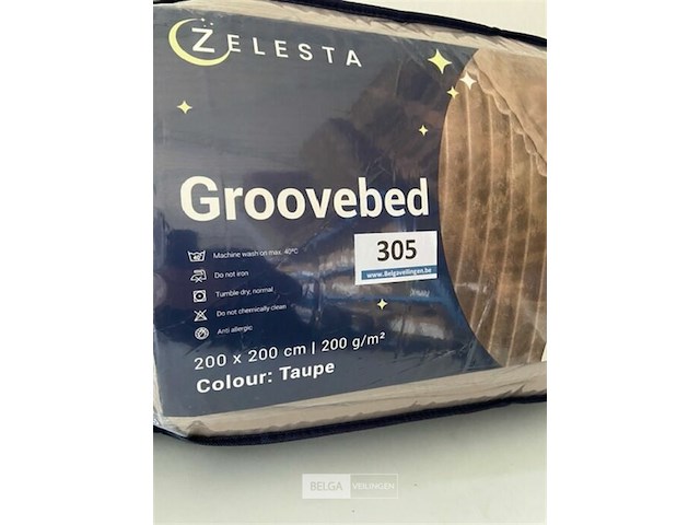 Zelesta groovebed taupe 200 x 200 200 gr - afbeelding 3 van  3