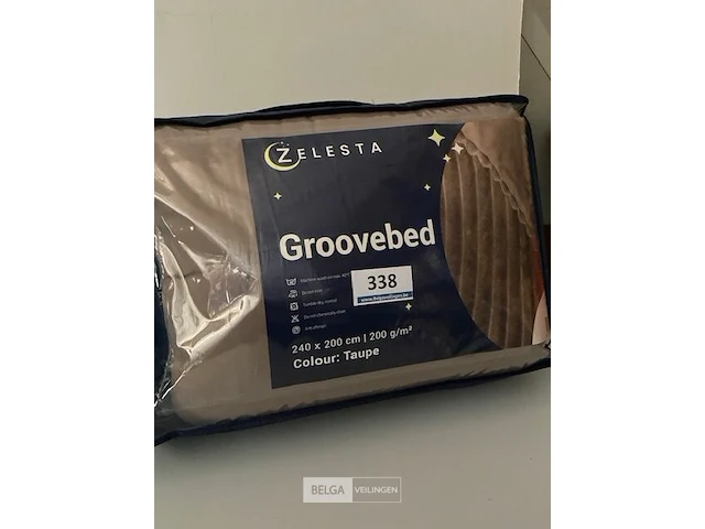 Zelesta groovebed taupe 240 x 200 200 gr - afbeelding 1 van  3