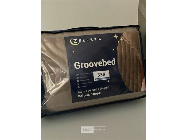 Zelesta groovebed taupe 240 x 200 200 gr - afbeelding 2 van  3