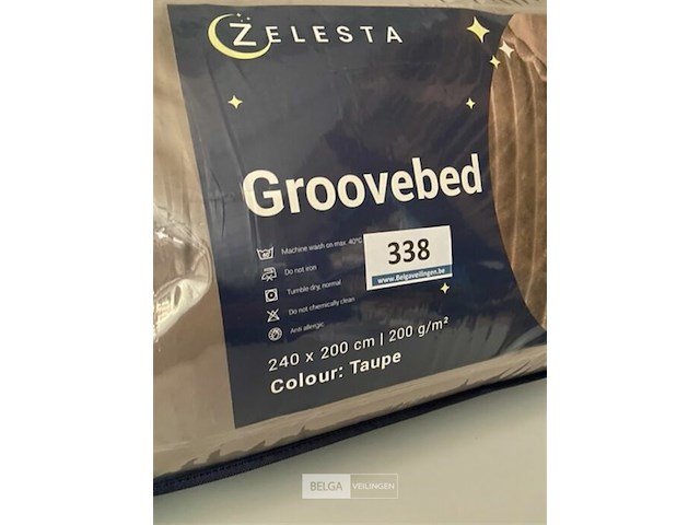 Zelesta groovebed taupe 240 x 200 200 gr - afbeelding 3 van  3