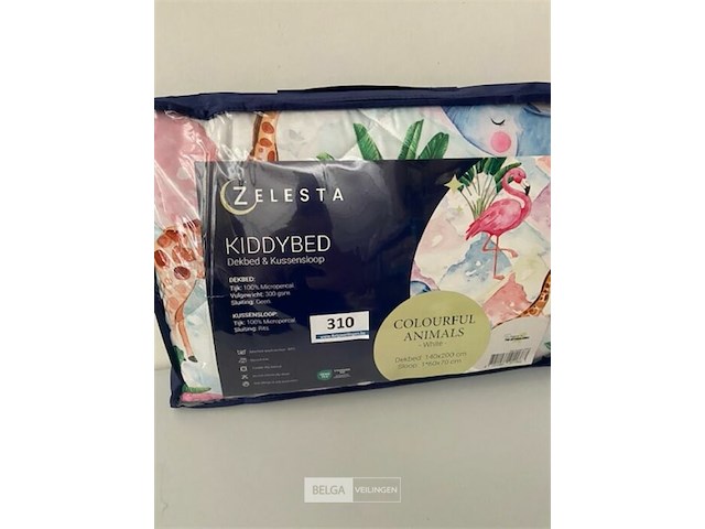 Zelesta kinderdekbed met dierenafbeeldingen 140 x 200 inclusief 1 kussensloop - afbeelding 1 van  3