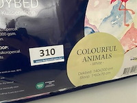 Zelesta kinderdekbed met dierenafbeeldingen 140 x 200 inclusief 1 kussensloop - afbeelding 3 van  3