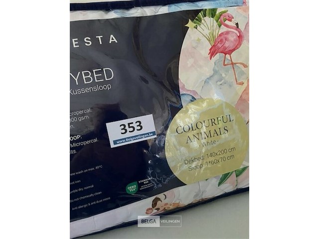 Zelesta kinderdekbed met dierenafbeeldingen 140 x 200 inclusief 1 kussensloop - afbeelding 3 van  3