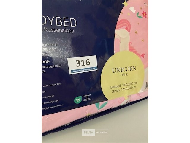 Zelesta kinderdekbed unicorn 140 x 200 inclusief 1 kussensloop - afbeelding 3 van  3