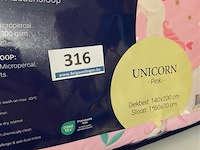 Zelesta kinderdekbed unicorn 140 x 200 inclusief 1 kussensloop - afbeelding 3 van  3