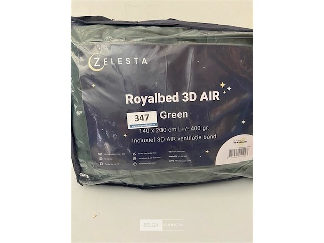 Zelesta royalbed 3d air 140 x 200 inclusief ventilatie band kleur green - afbeelding 2 van  3