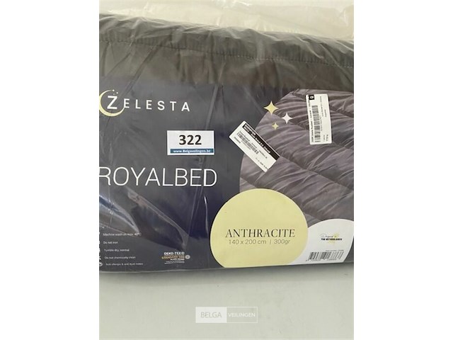Zelesta royalbed anthracite 140 x 200 300 gr - afbeelding 2 van  3