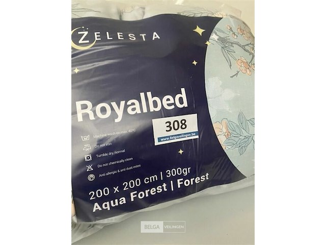 Zelesta royalbed aqua forest 200 x 200 300 gr - afbeelding 3 van  3