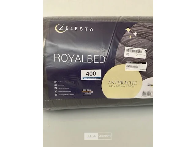 Zelesta royalbed een kleur antthracite 240 x 200 300 gr - afbeelding 1 van  3