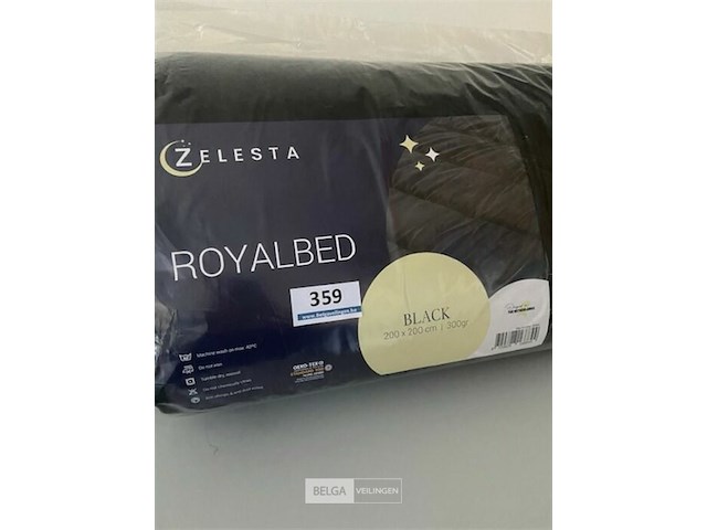 Zelesta royalbed een kleur black 200 x 200 300 gr - afbeelding 2 van  3