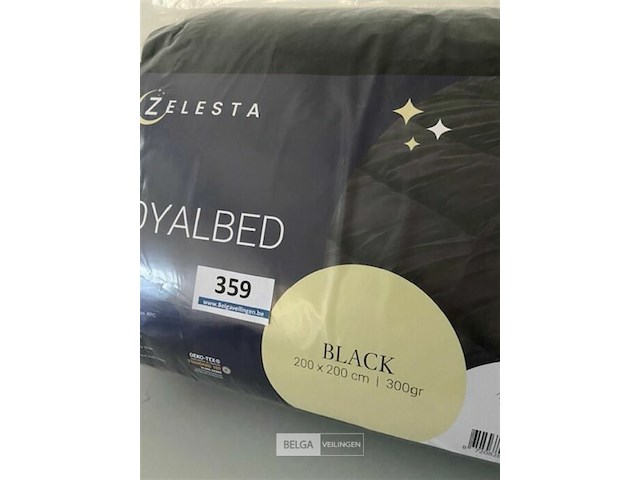 Zelesta royalbed een kleur black 200 x 200 300 gr - afbeelding 3 van  3